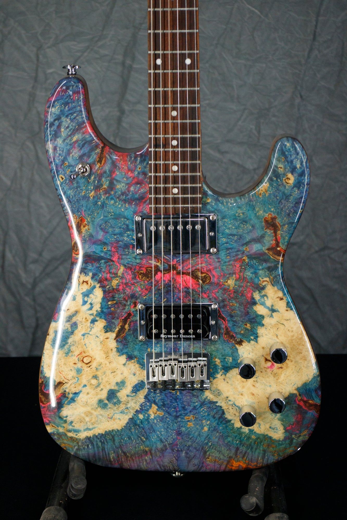 strat style stabilized boxelder burl