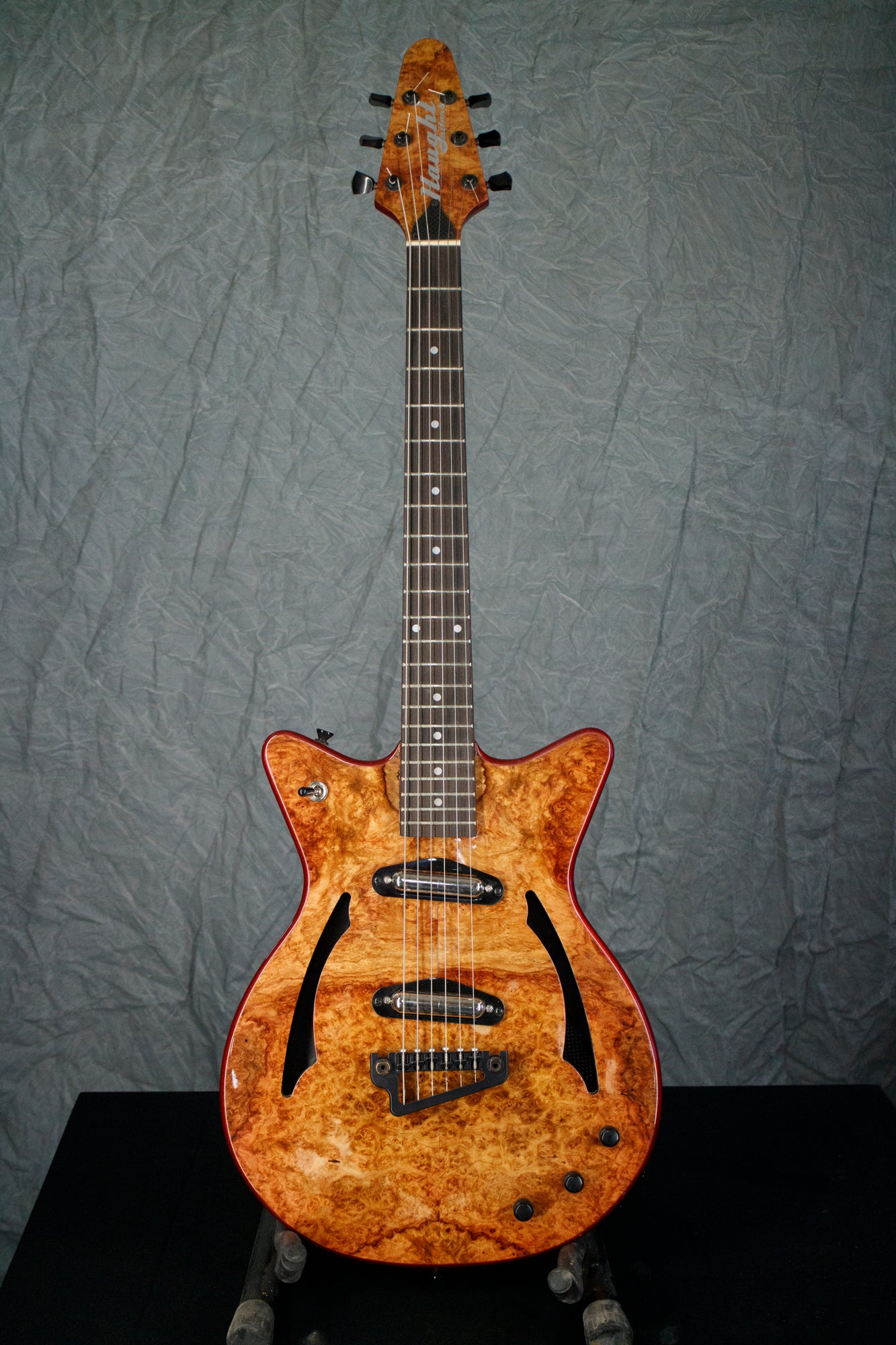amboyna burl semi hollowbody