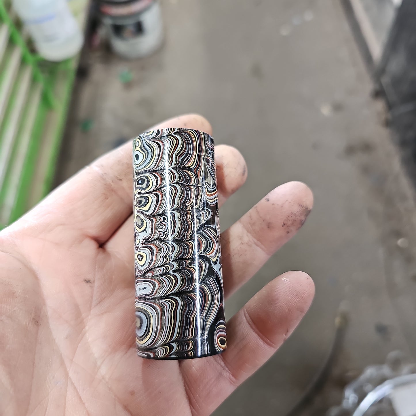 Fordite finger slide .