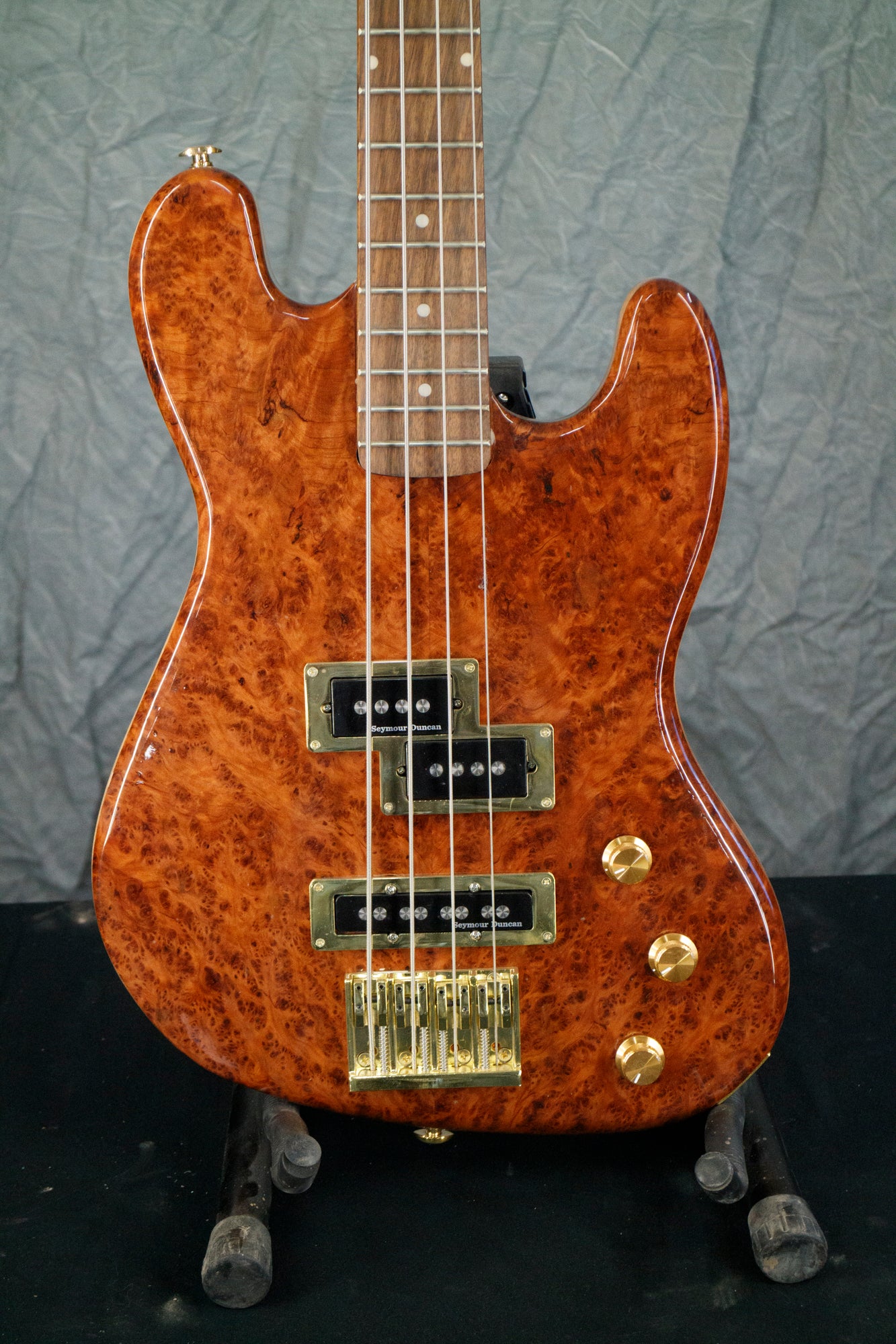 4 string redwood burl bass