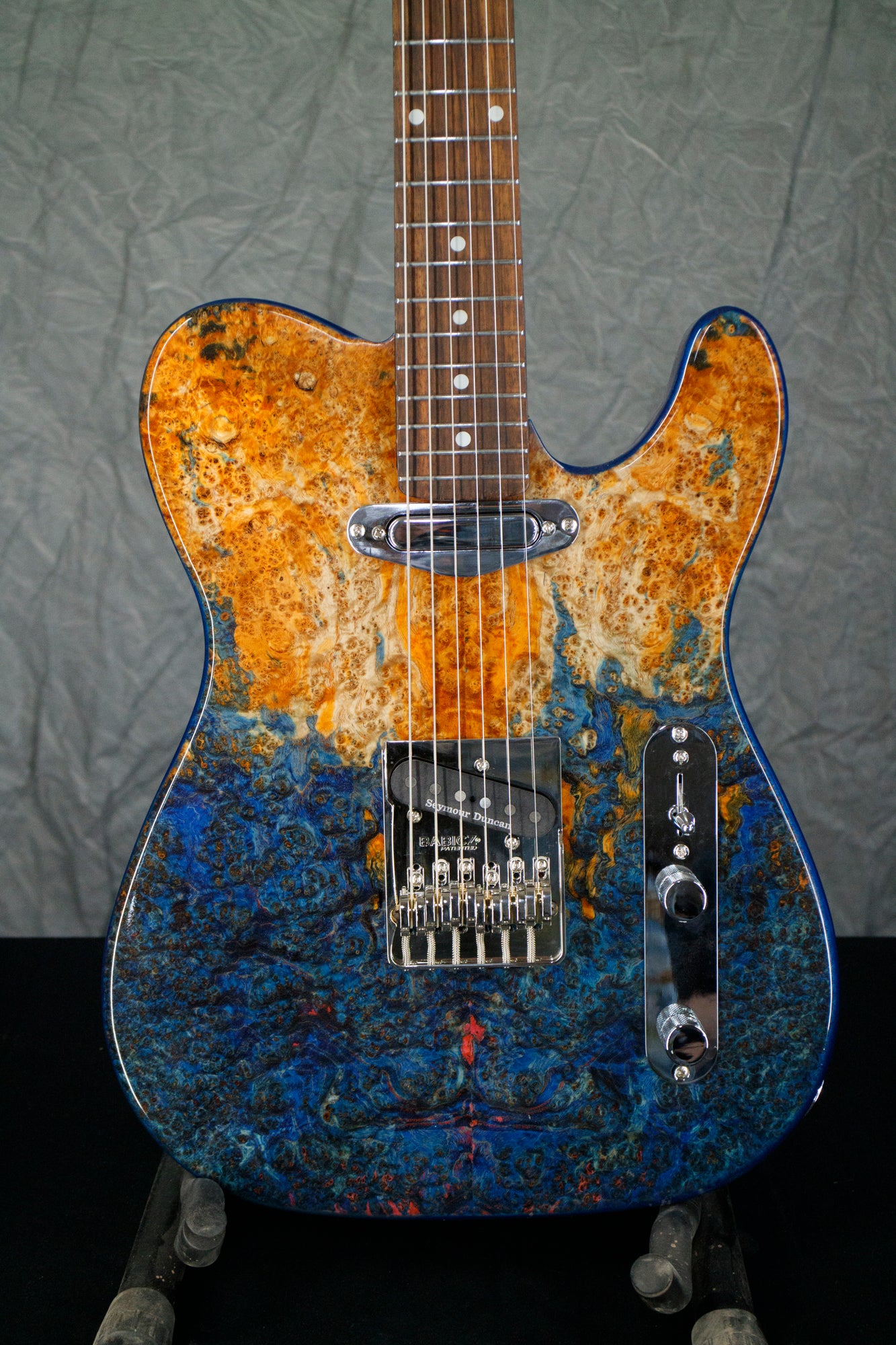 triple stabilized tele style blackash burl #2