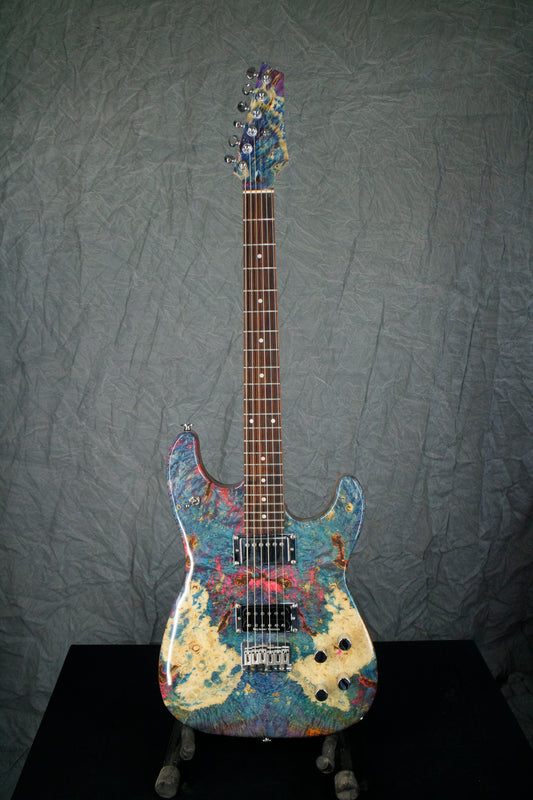 strat style stabilized boxelder burl